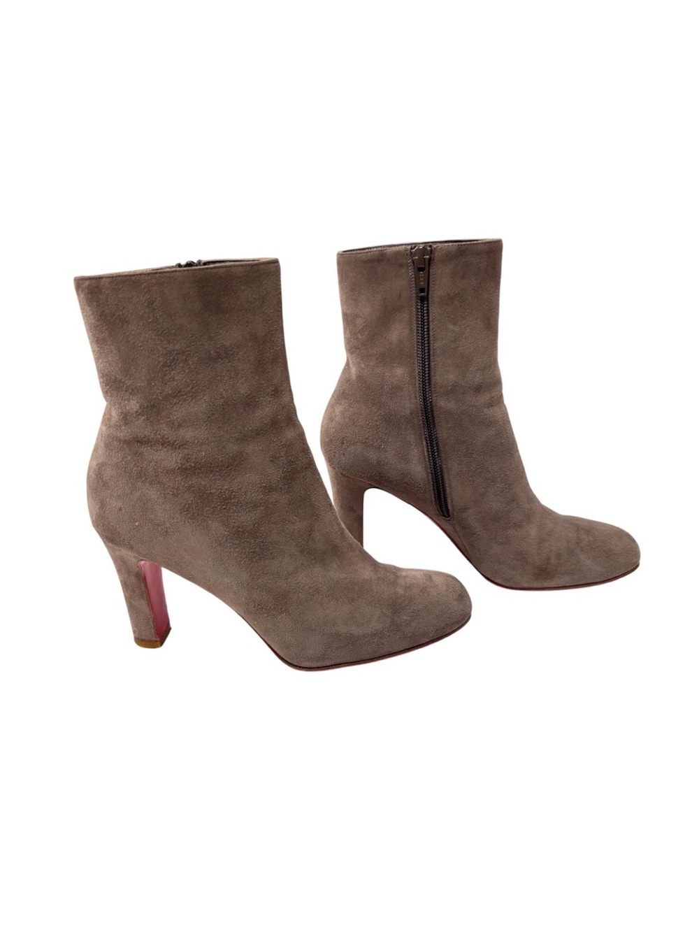 Christian Louboutin Roche Suede Top 70 Brown Ankle Boots Size 35.5 (5.5 US)